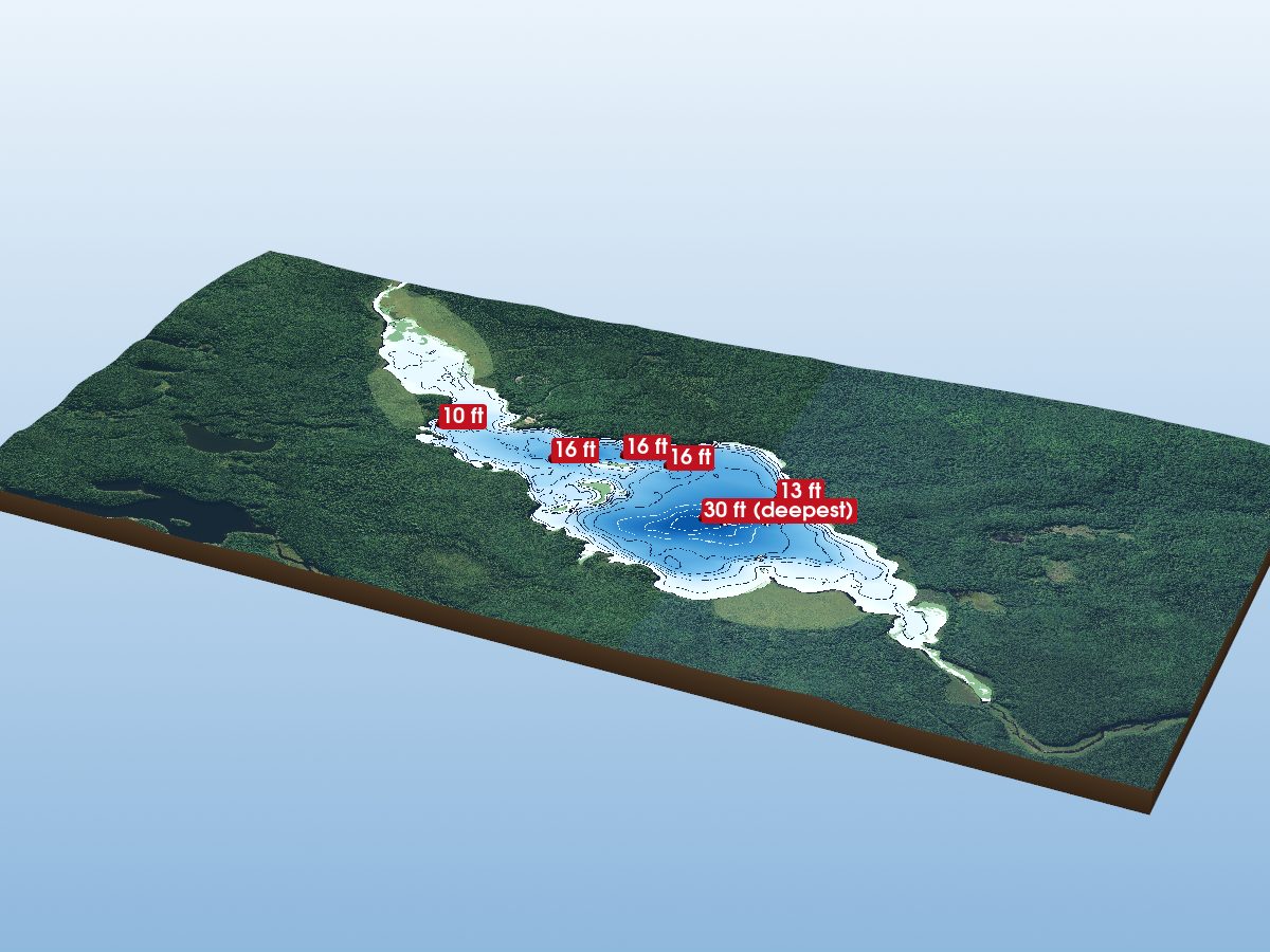 Depth map of Flame Lake