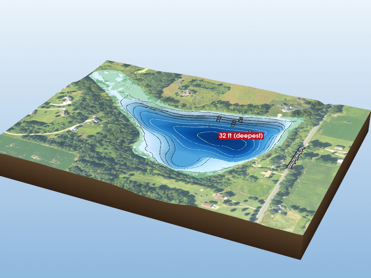 Depth map of Flat Iron Lake