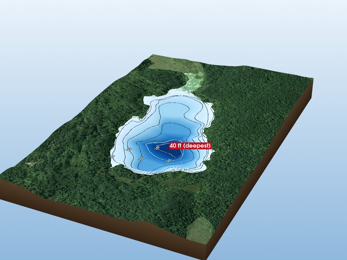 Depth map of Flat Iron Lake