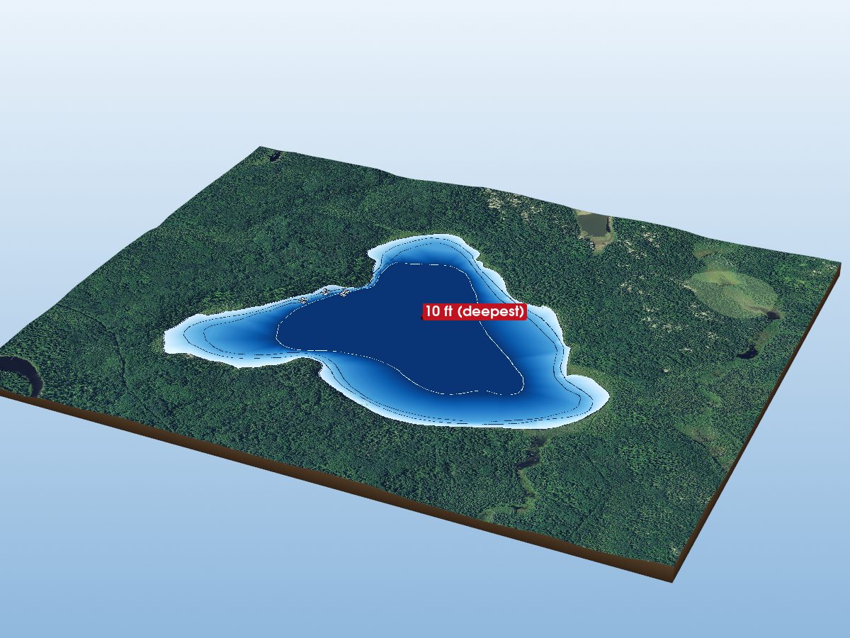 Depth map of Flatt Lake