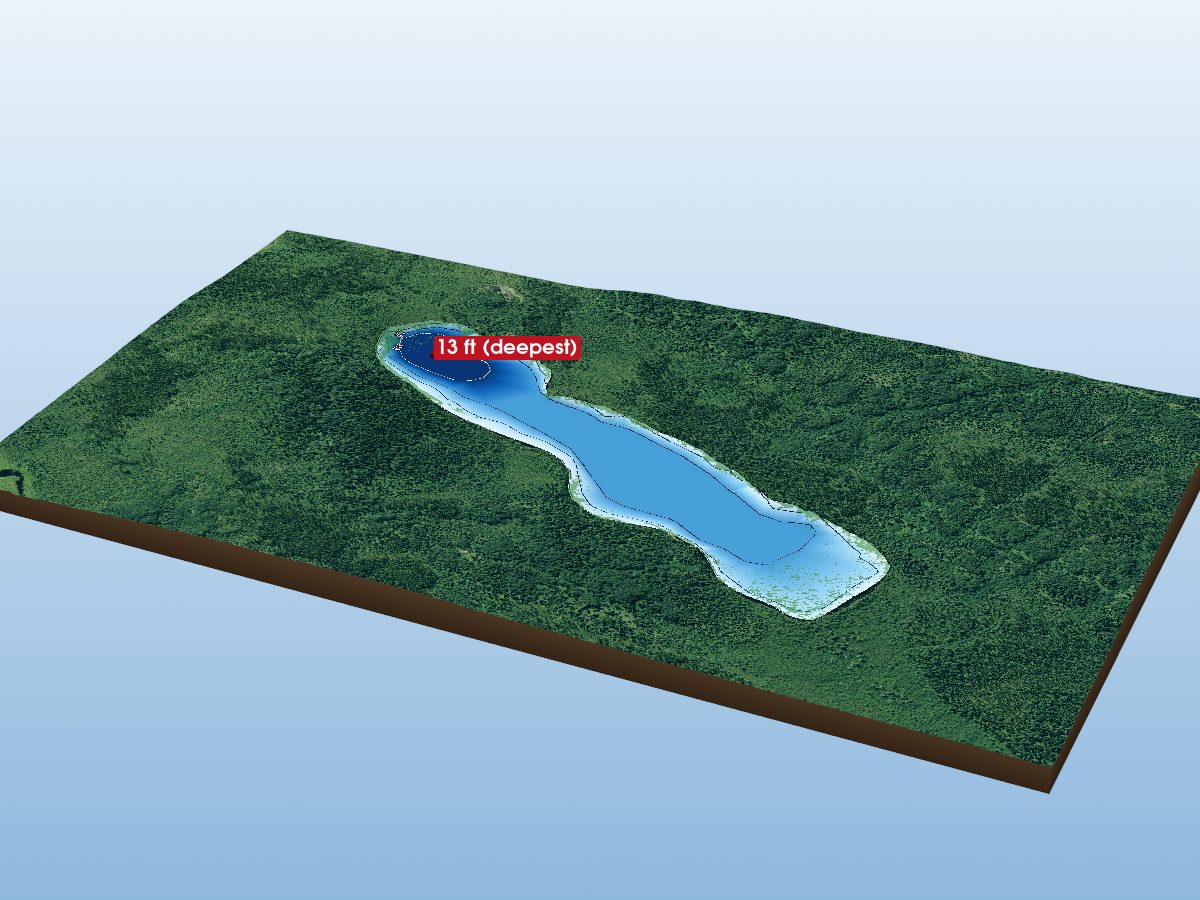 Depth map of Fleck Lake 5