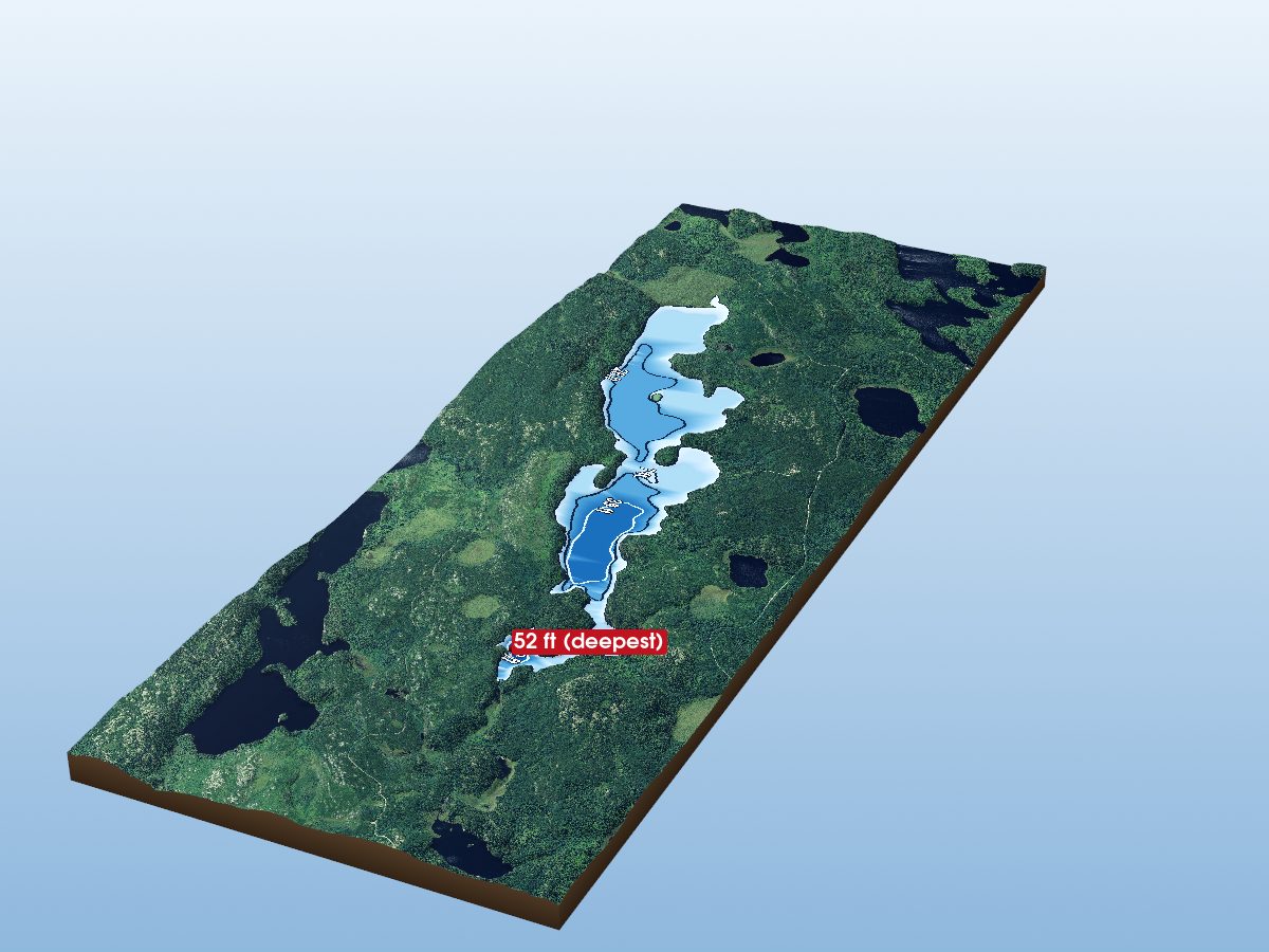 Depth map of Fleet Lake