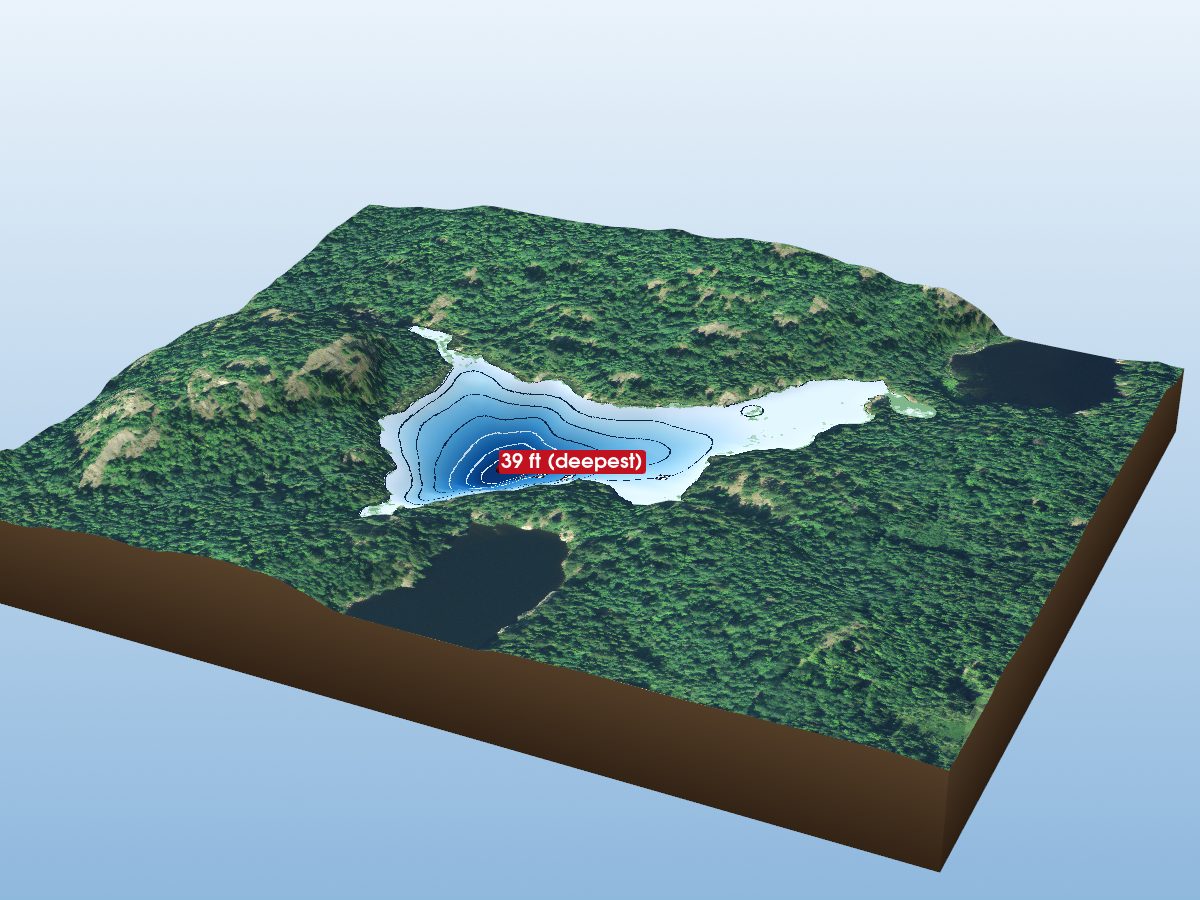 Depth map of Fleming Lake