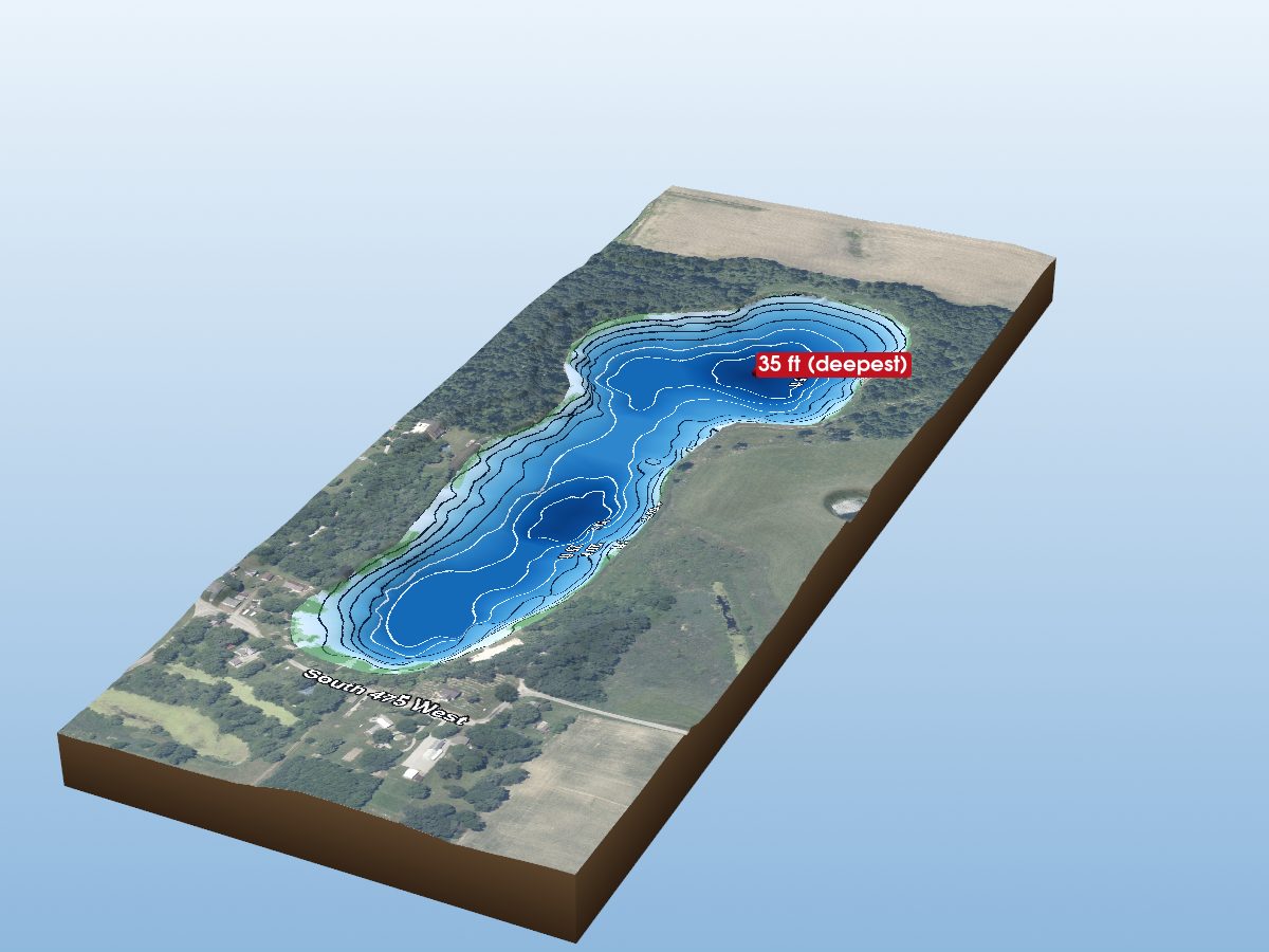 Depth map of Fletcher Lake