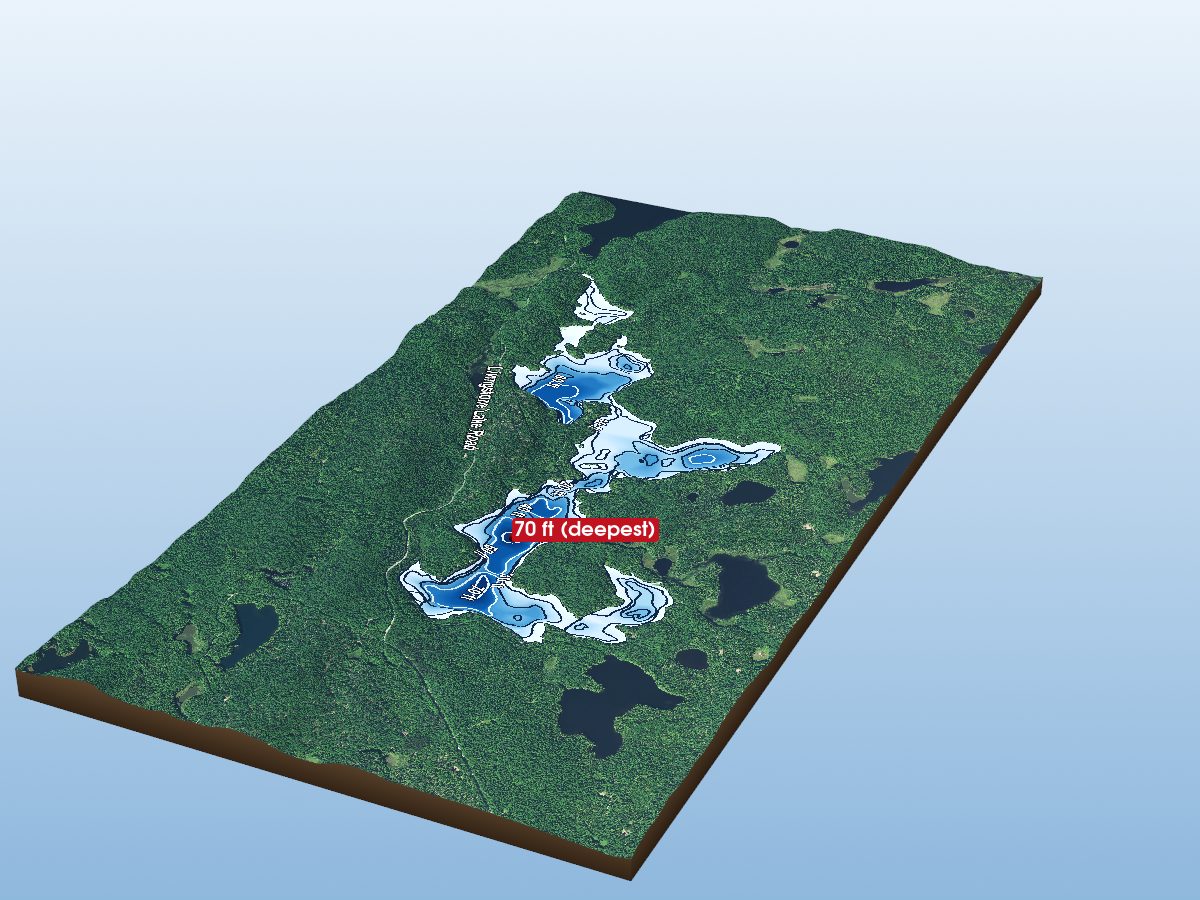 Depth map of Fletcher Lake