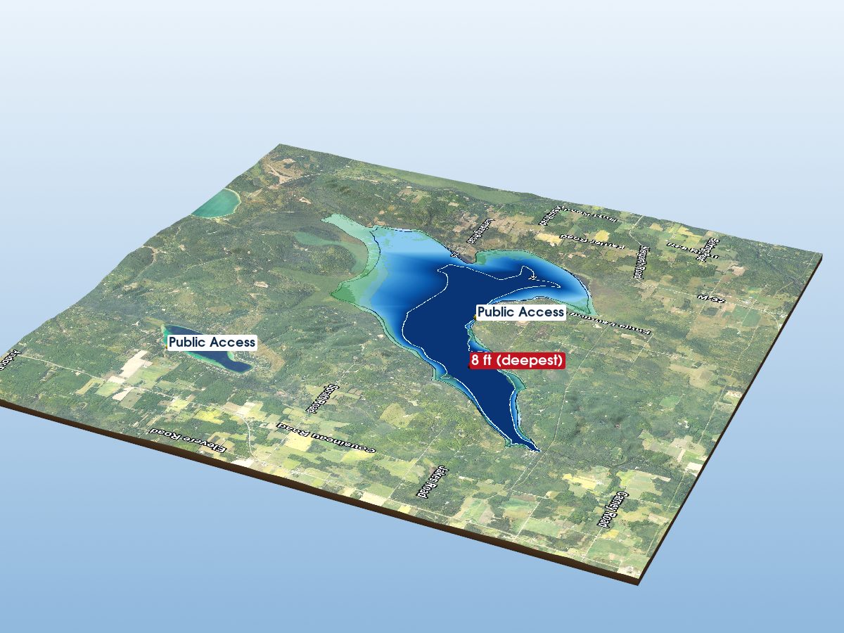 Depth map of Fletcher Pond