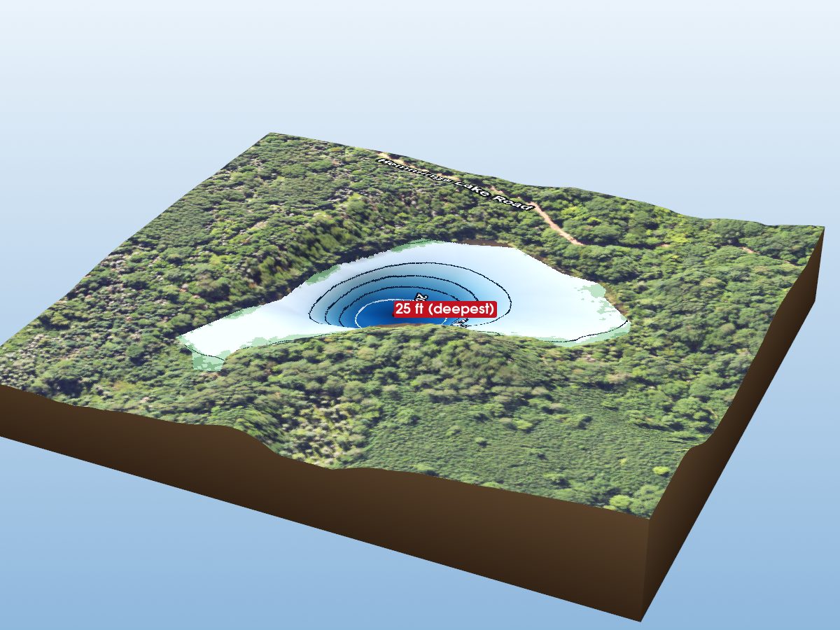 Depth map of Flopper Pond