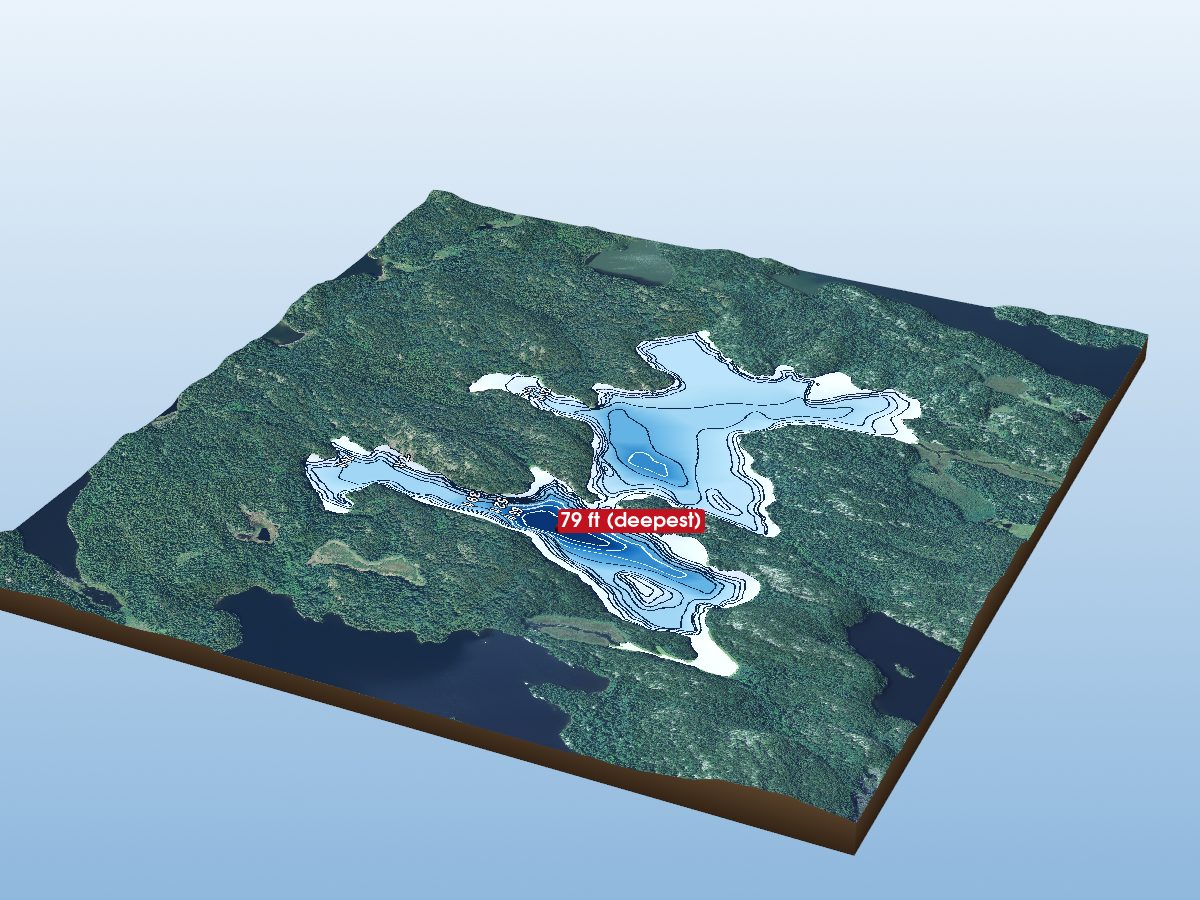 Depth map of Flora Lake