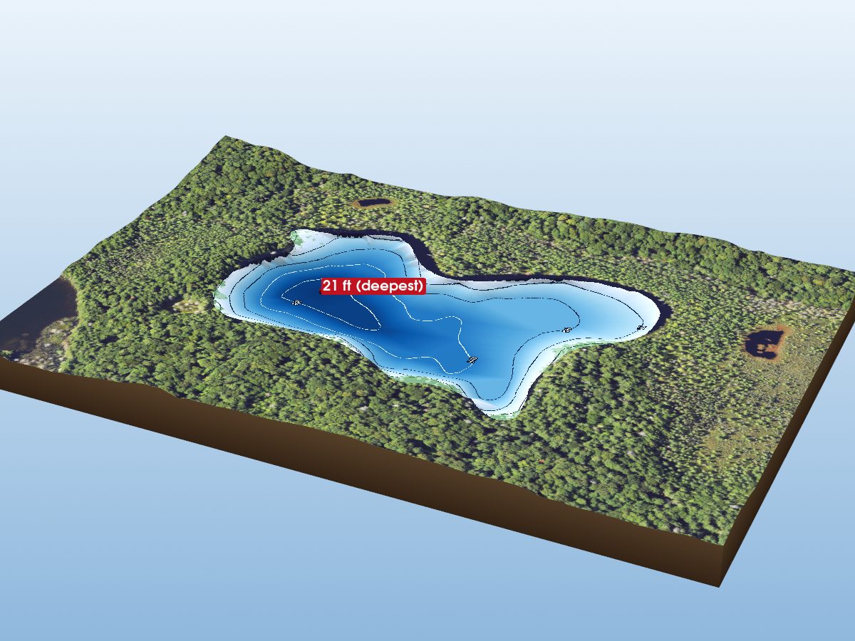 Depth map of Florence Lake