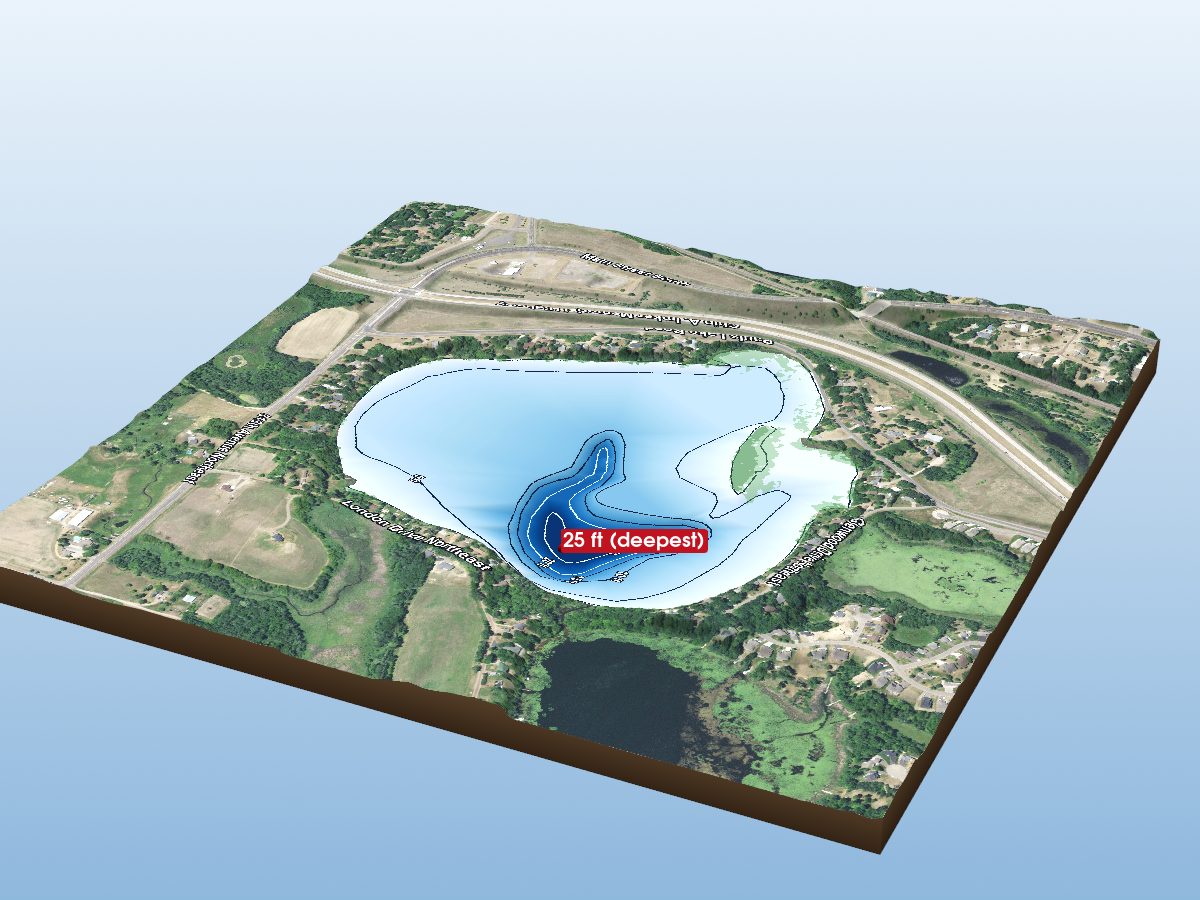 Depth map of Florence Lake