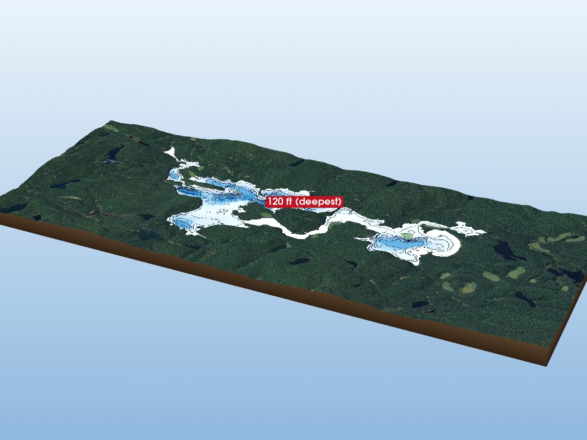 Depth map of Florence Lake