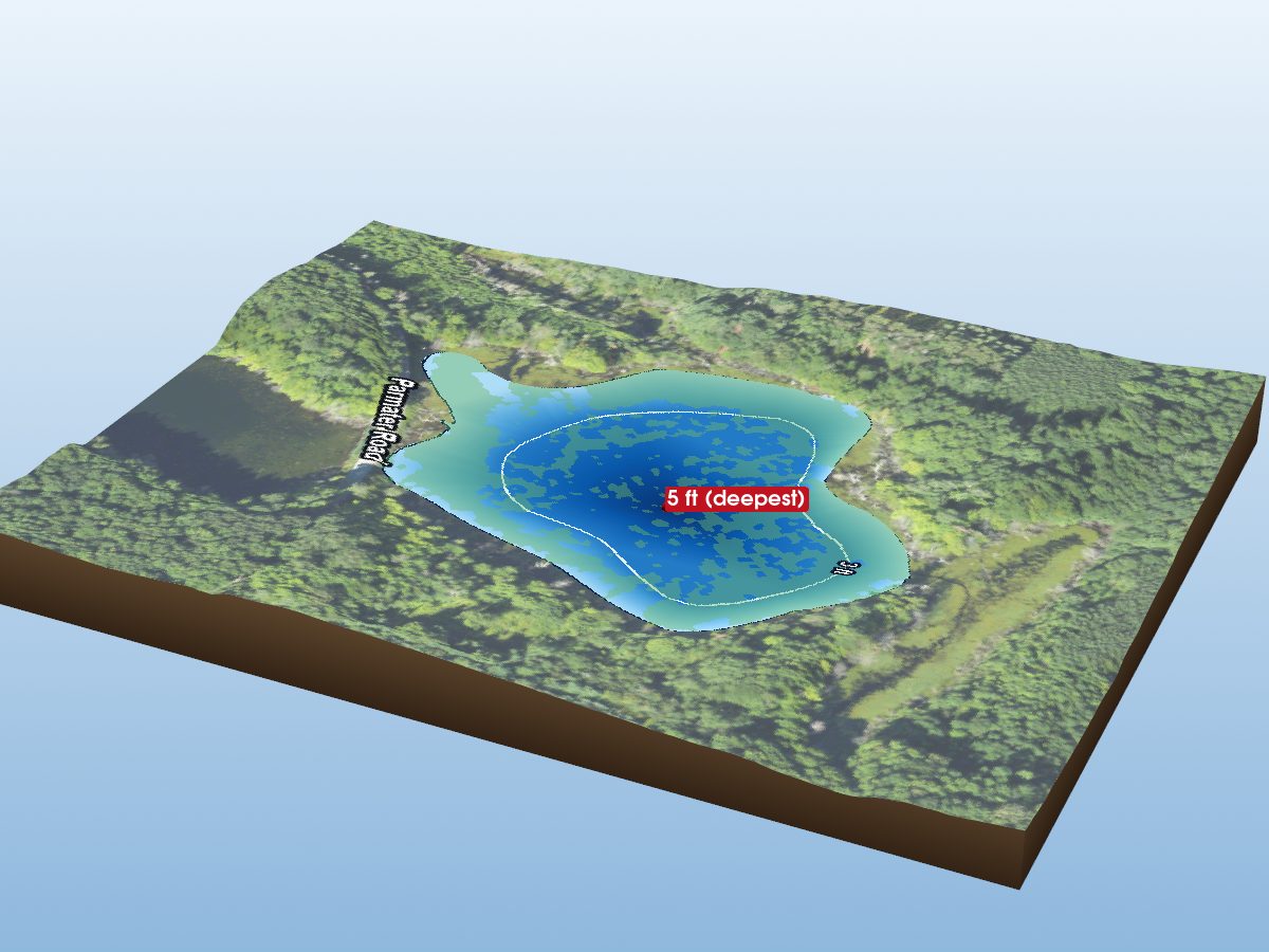 Depth map of Flott Lake (North)