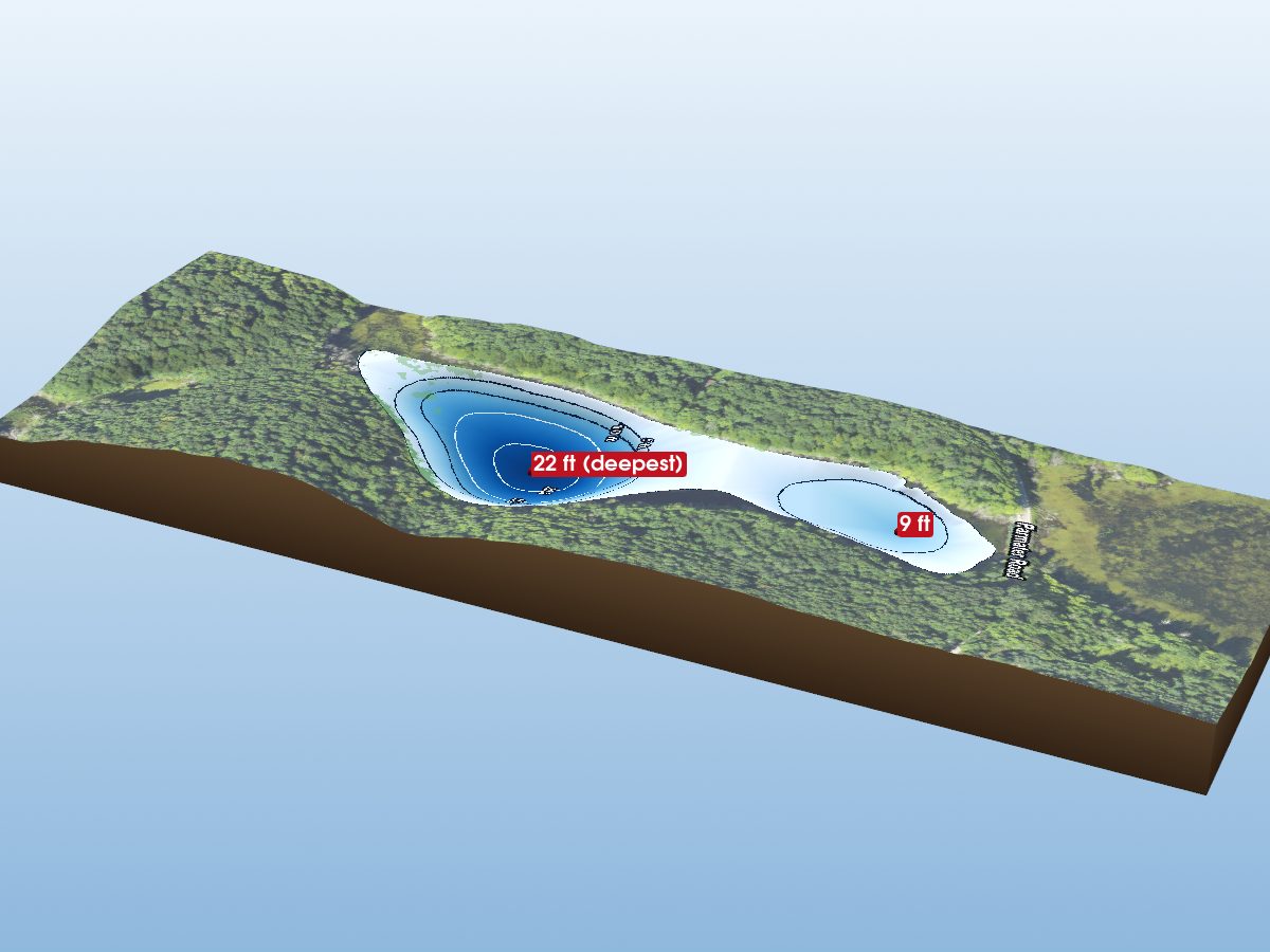 Depth map of Flott Lake (South)