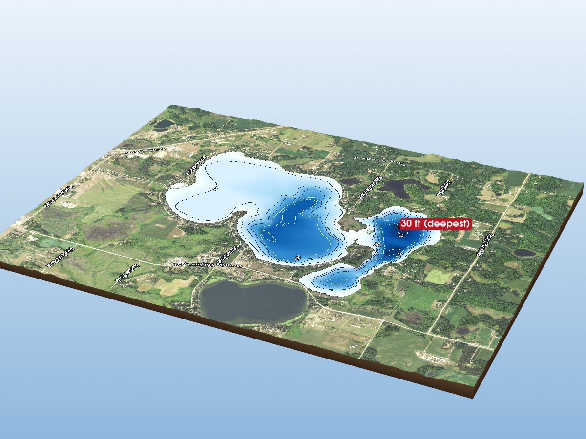 Depth map of Floyd Lake