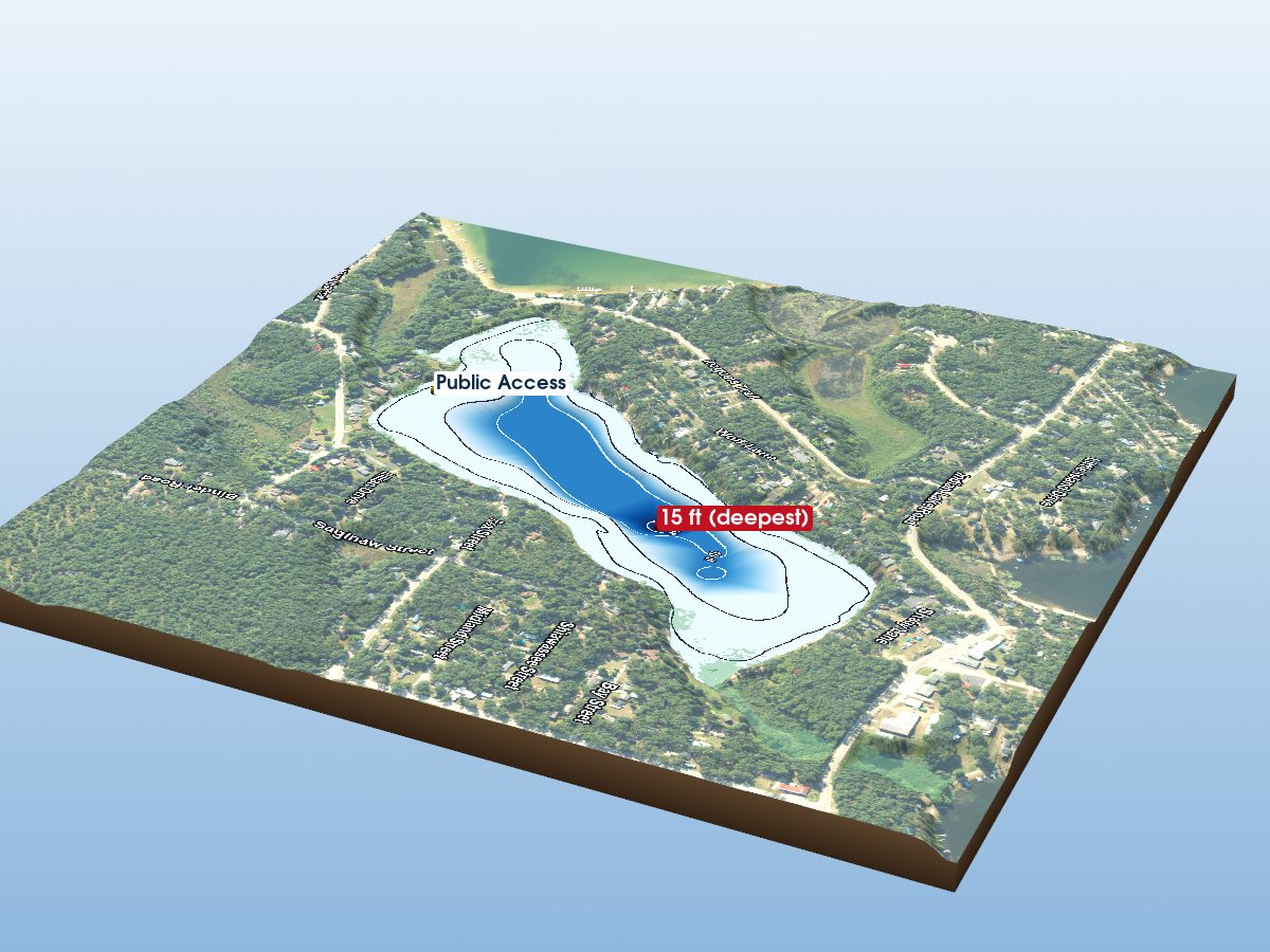 Depth map of Floyd Lake