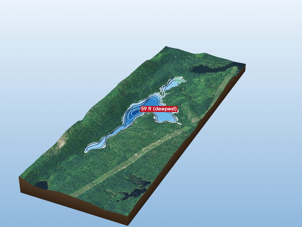 Depth map of Flying Goose Lake