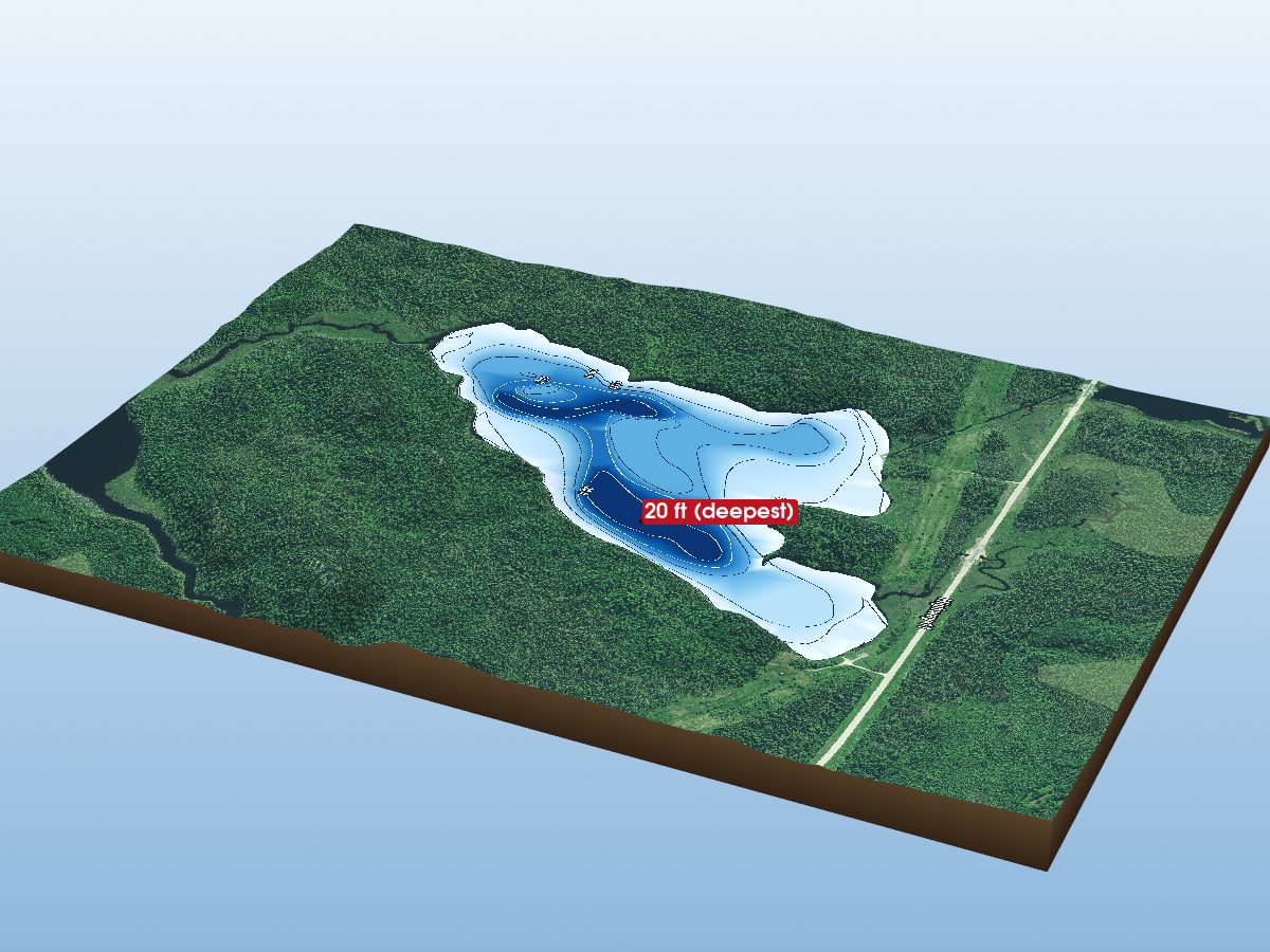 Depth map of Flynne Lake