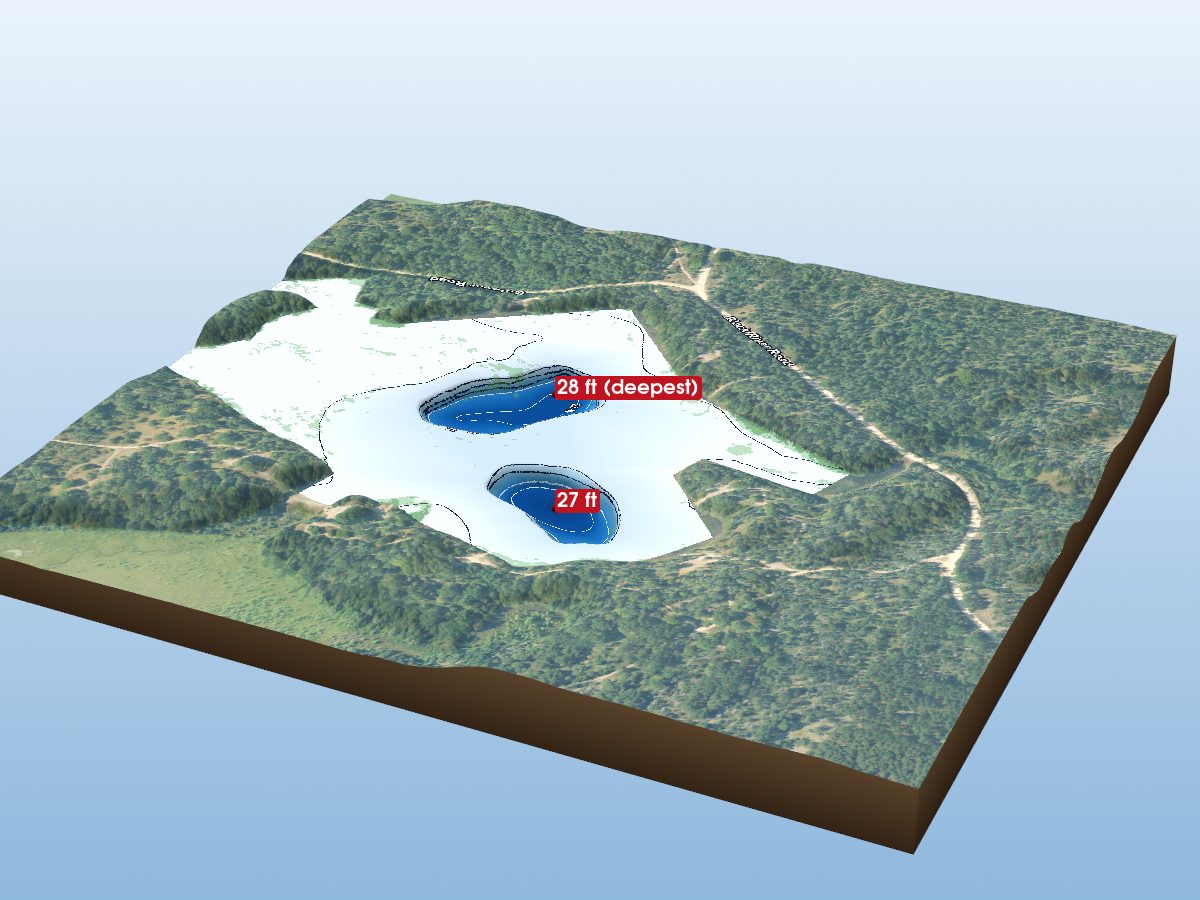 Depth map of Foch Lakes