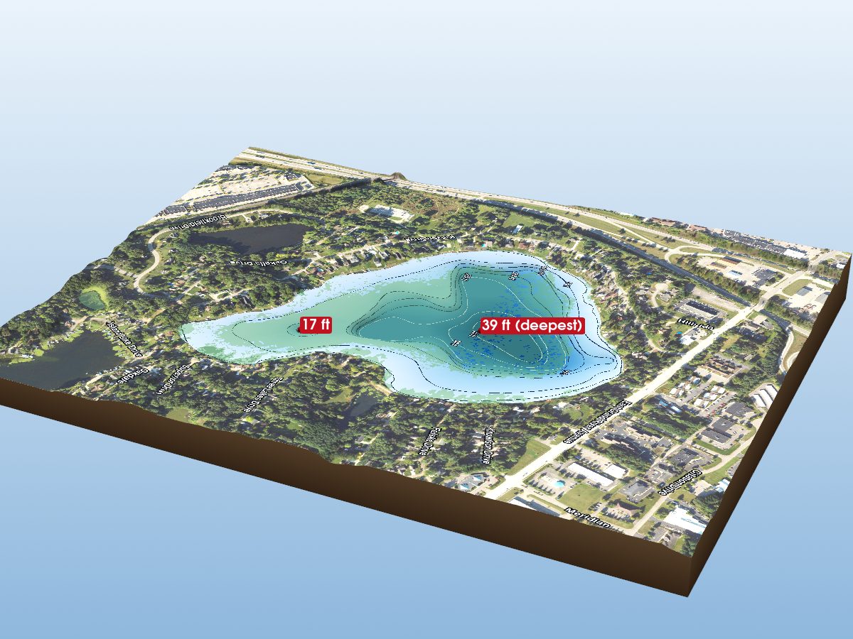 Depth map of Fonda Lake