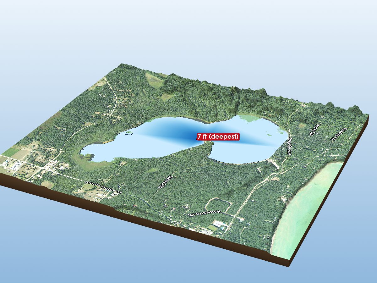 Depth map of Font Lake