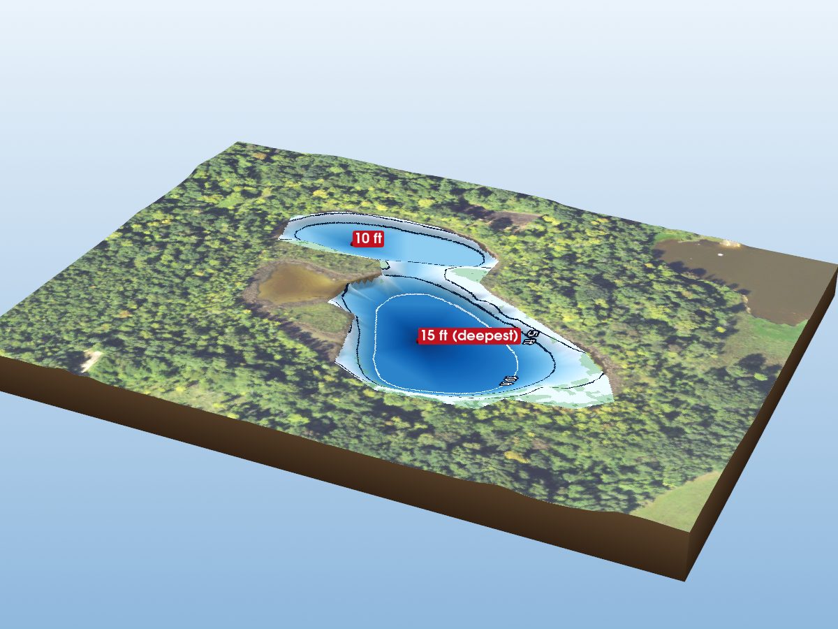 Depth map of Ford Lake