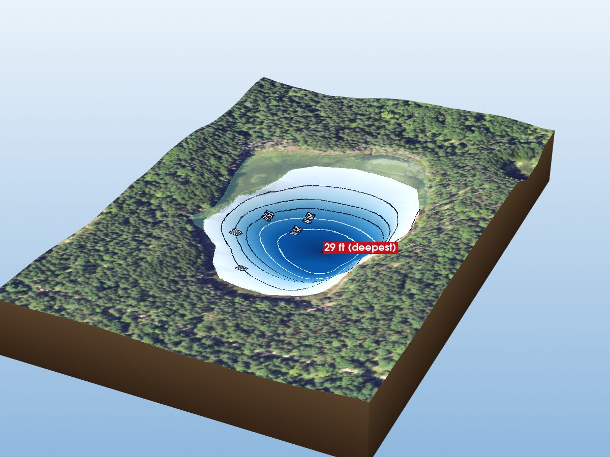 Depth map of Ford Lake