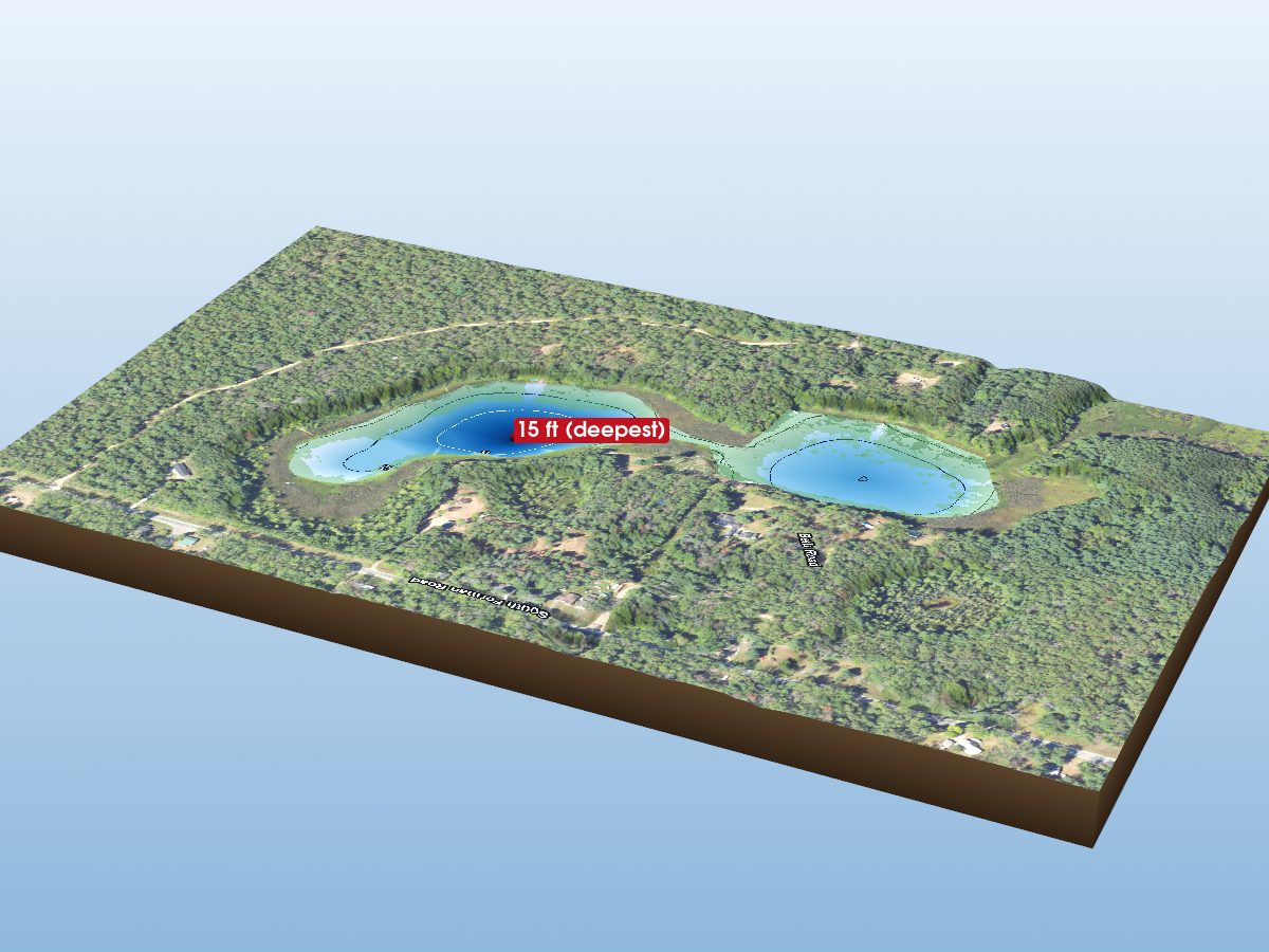 Depth map of Foreman Lakes