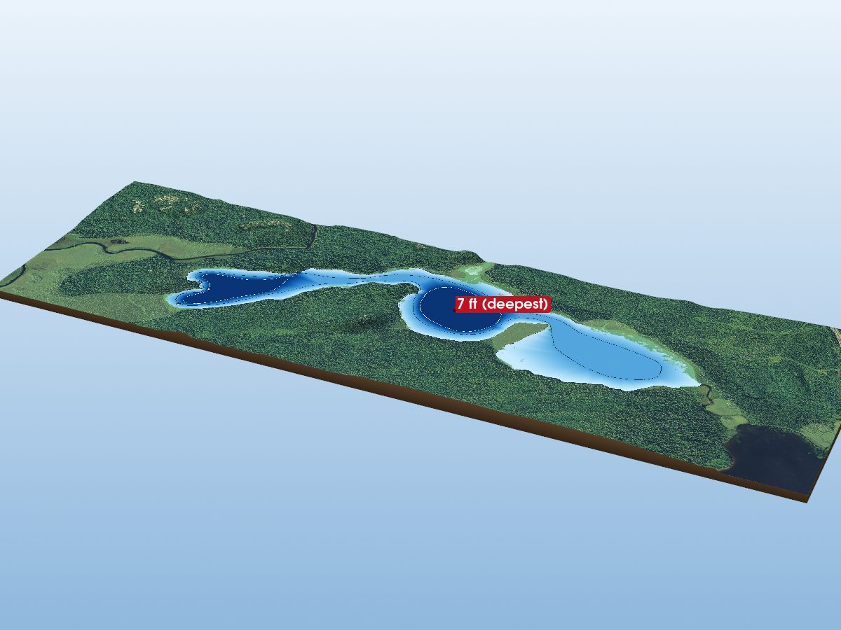 Depth map of Foster Lake