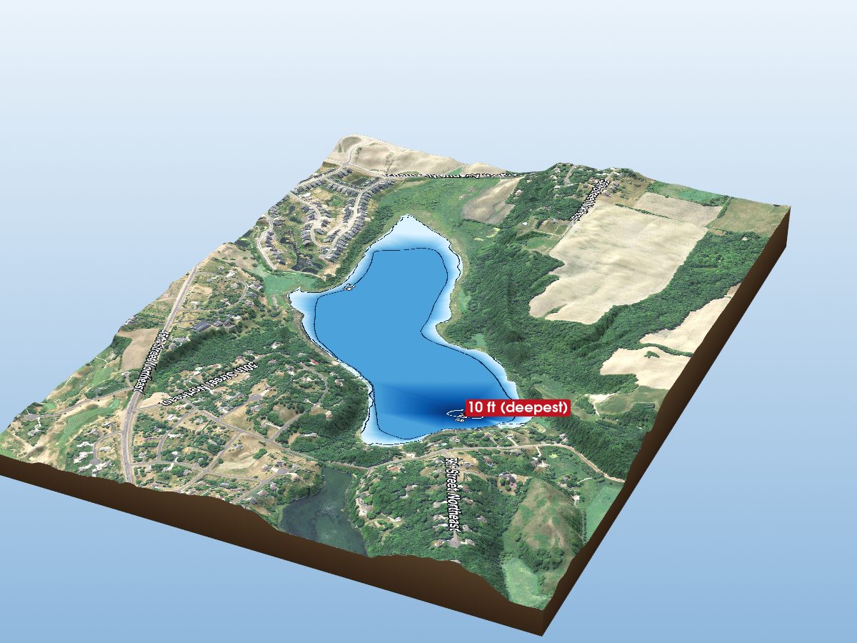 Depth map of Foster Lake