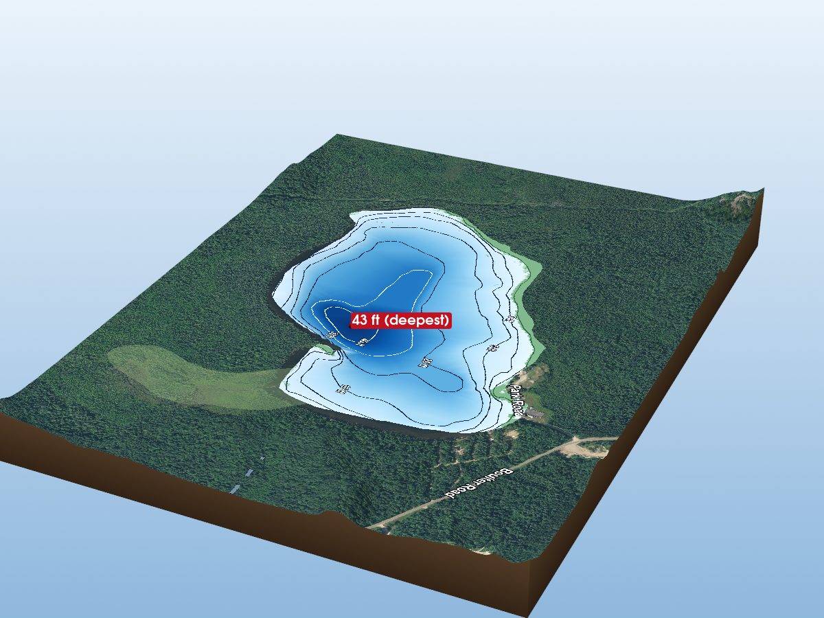 Depth map of Fosters Lake