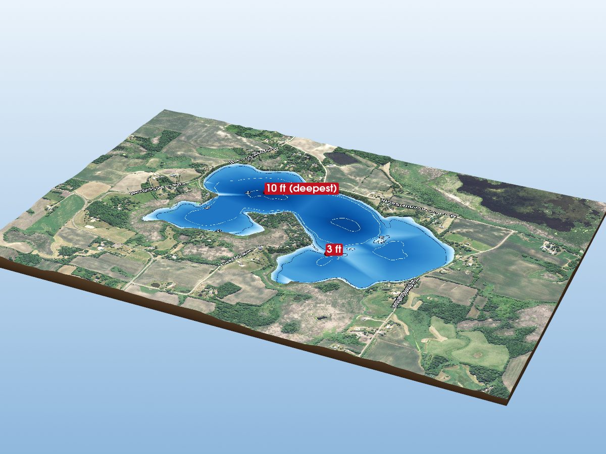 Depth map of Fountain Lake