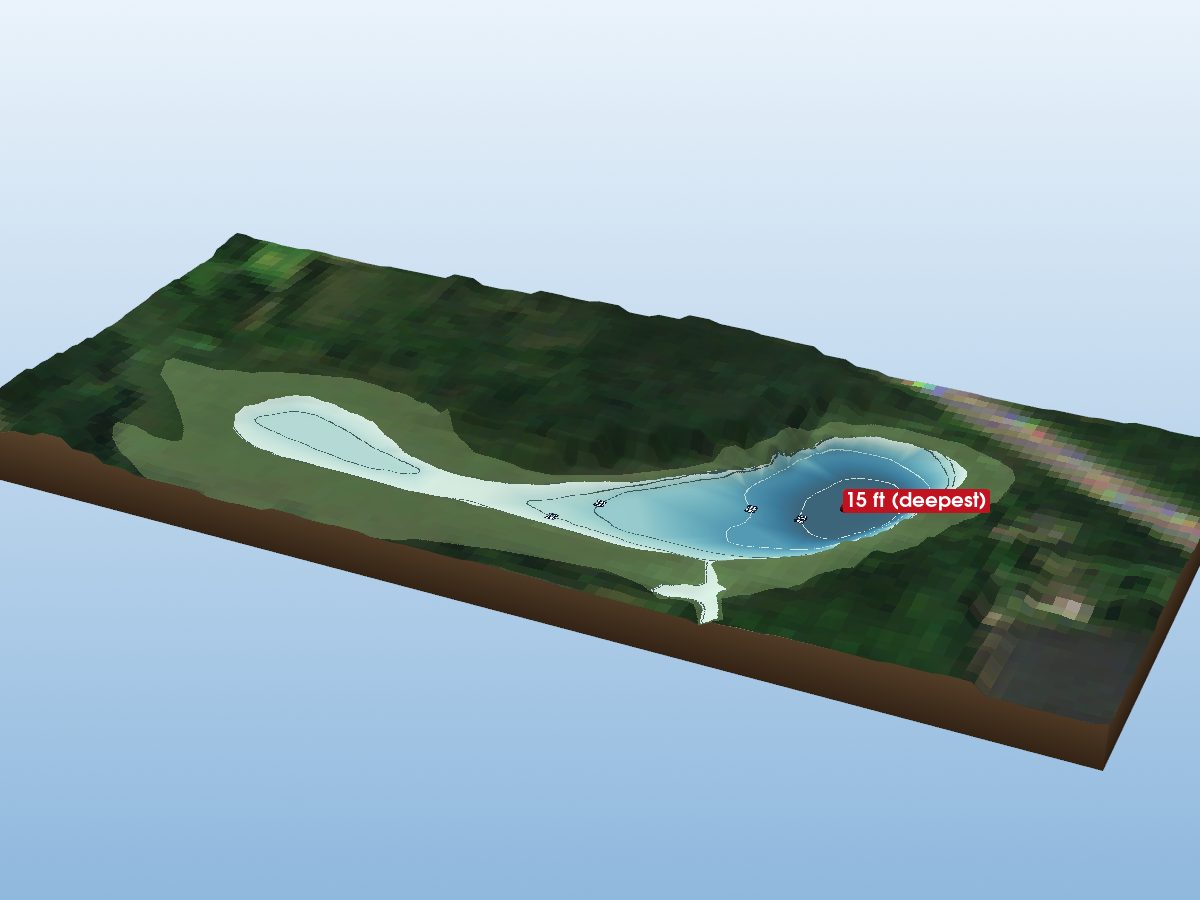 Depth map of Fowlers Pond