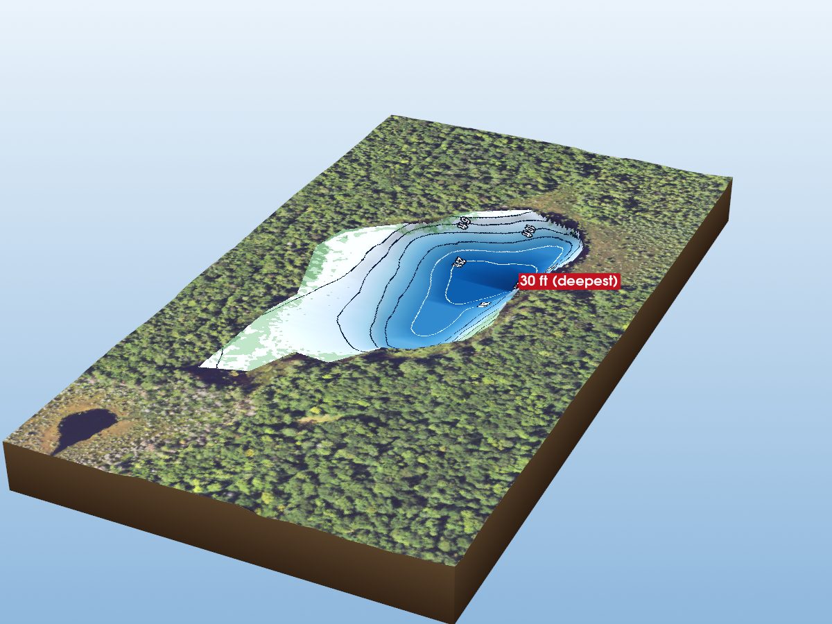 Depth map of Fox Lake