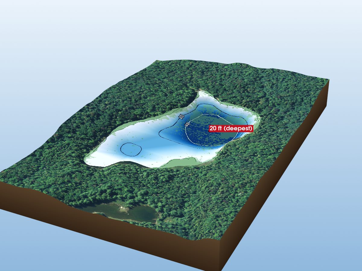 Depth map of Fox Lake