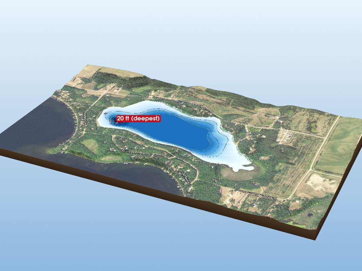 Depth map of Fox Lake