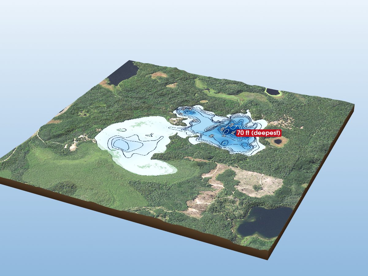 Depth map of Fox Lake