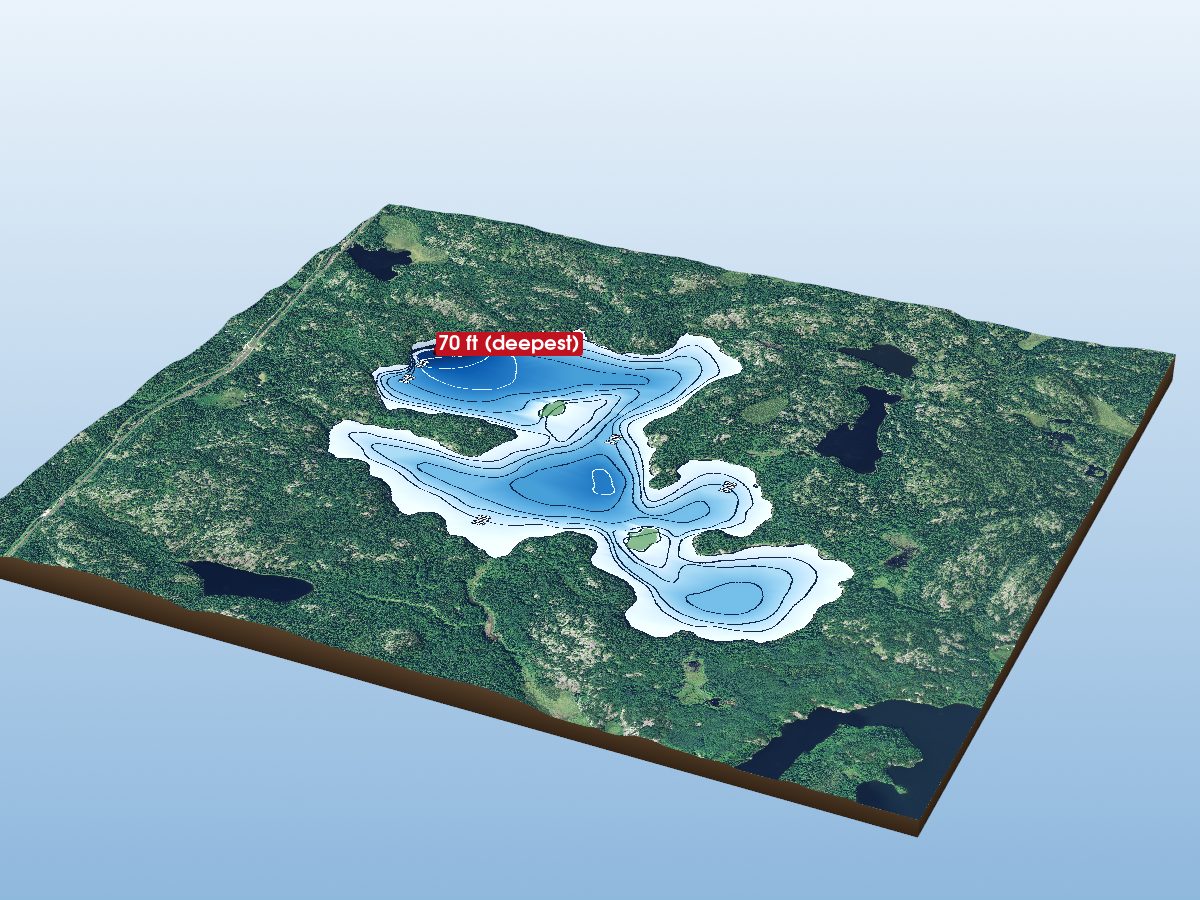 Depth map of Fox Lake