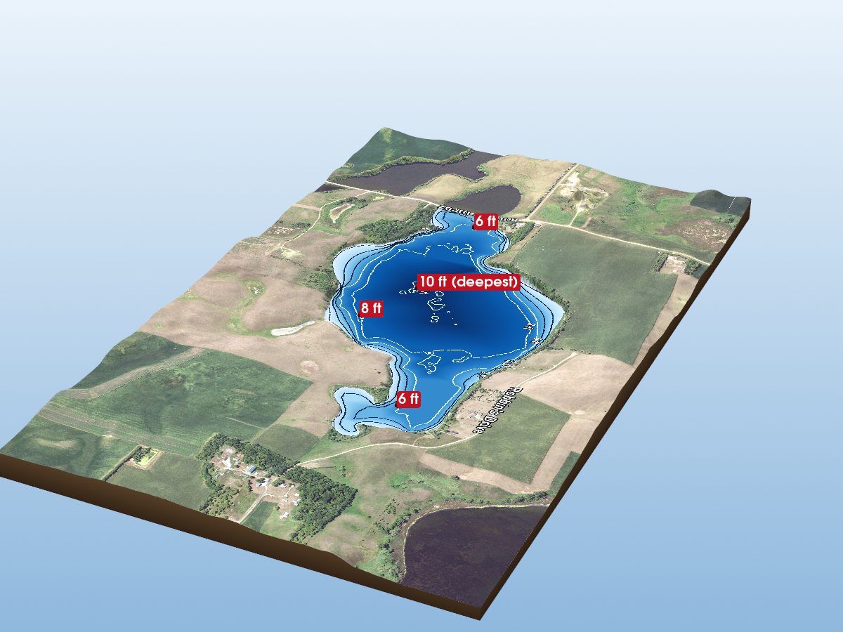 Depth map of Fox Lake