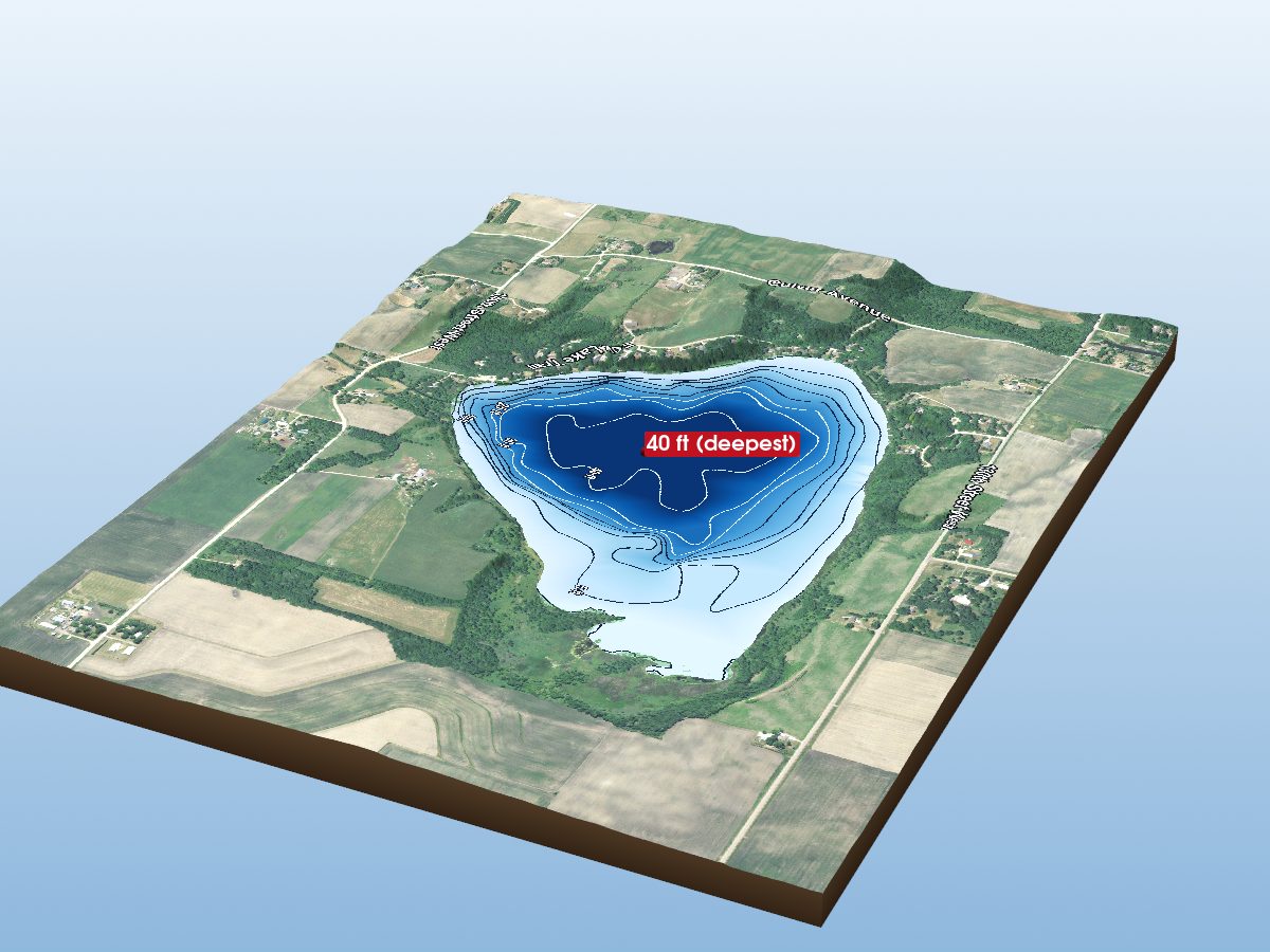 Depth map of Fox Lake