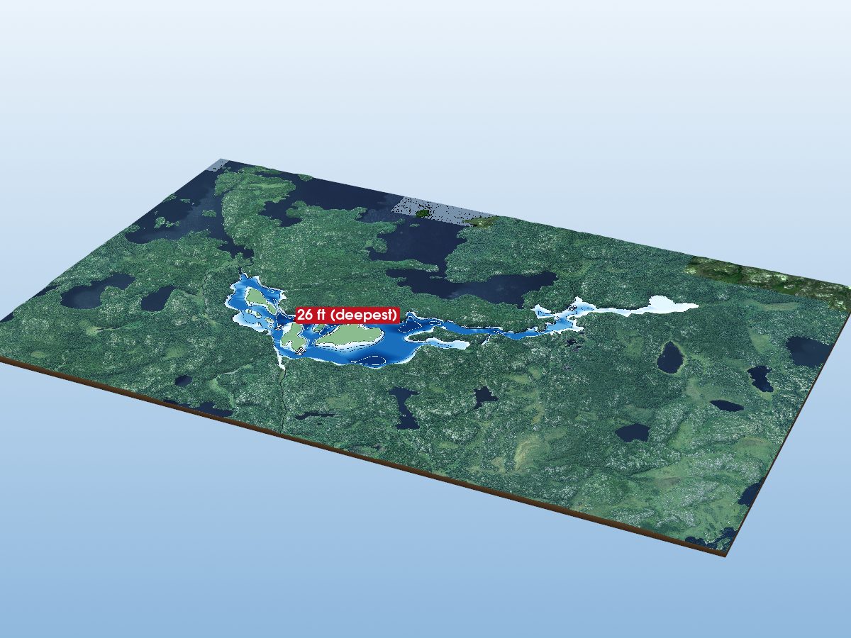 Depth map of Frances Lake