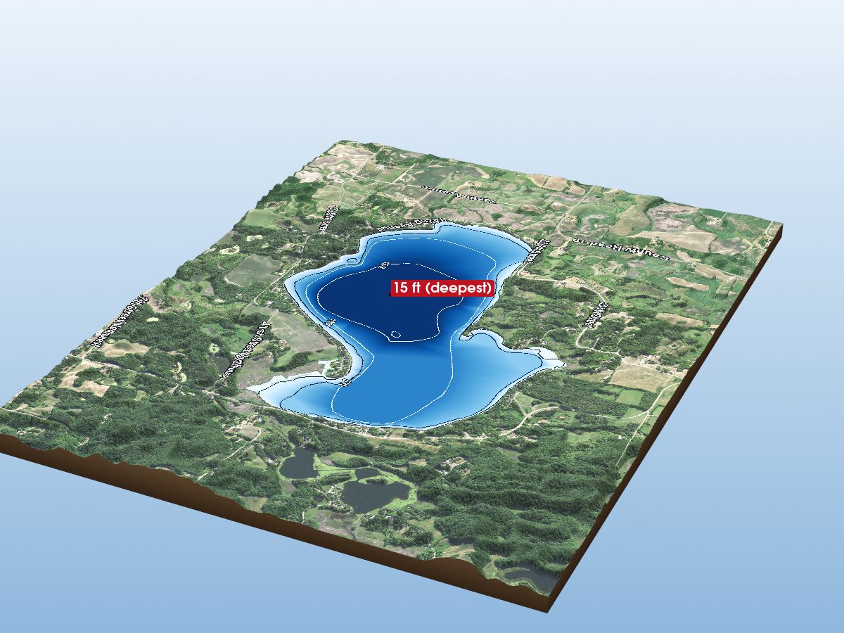 Depth map of Francis Lake