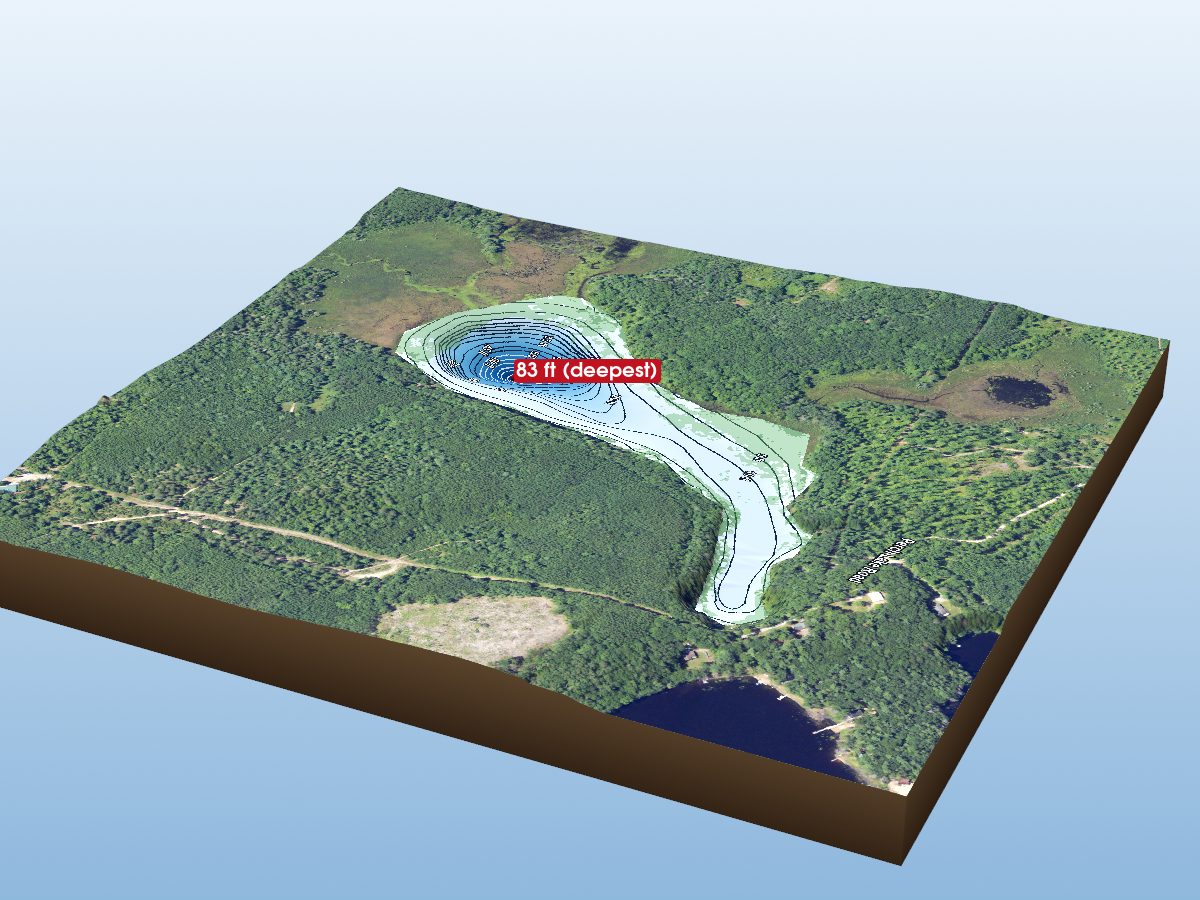 Depth map of Francis Lake