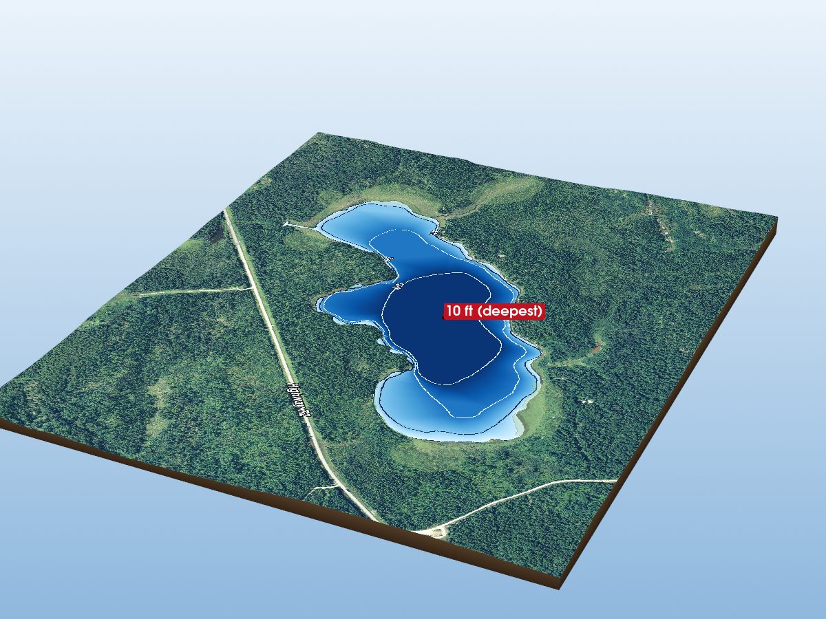 Depth map of Franciscan Lake