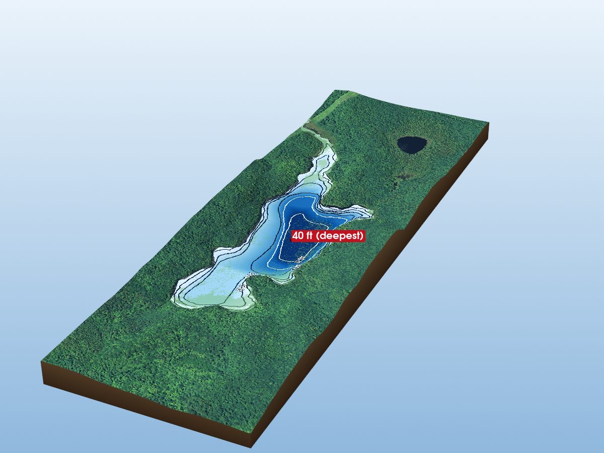 Depth map of Franklin Lake