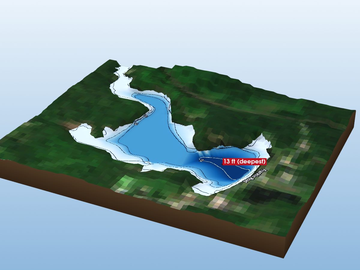 Depth map of Franklin Pond