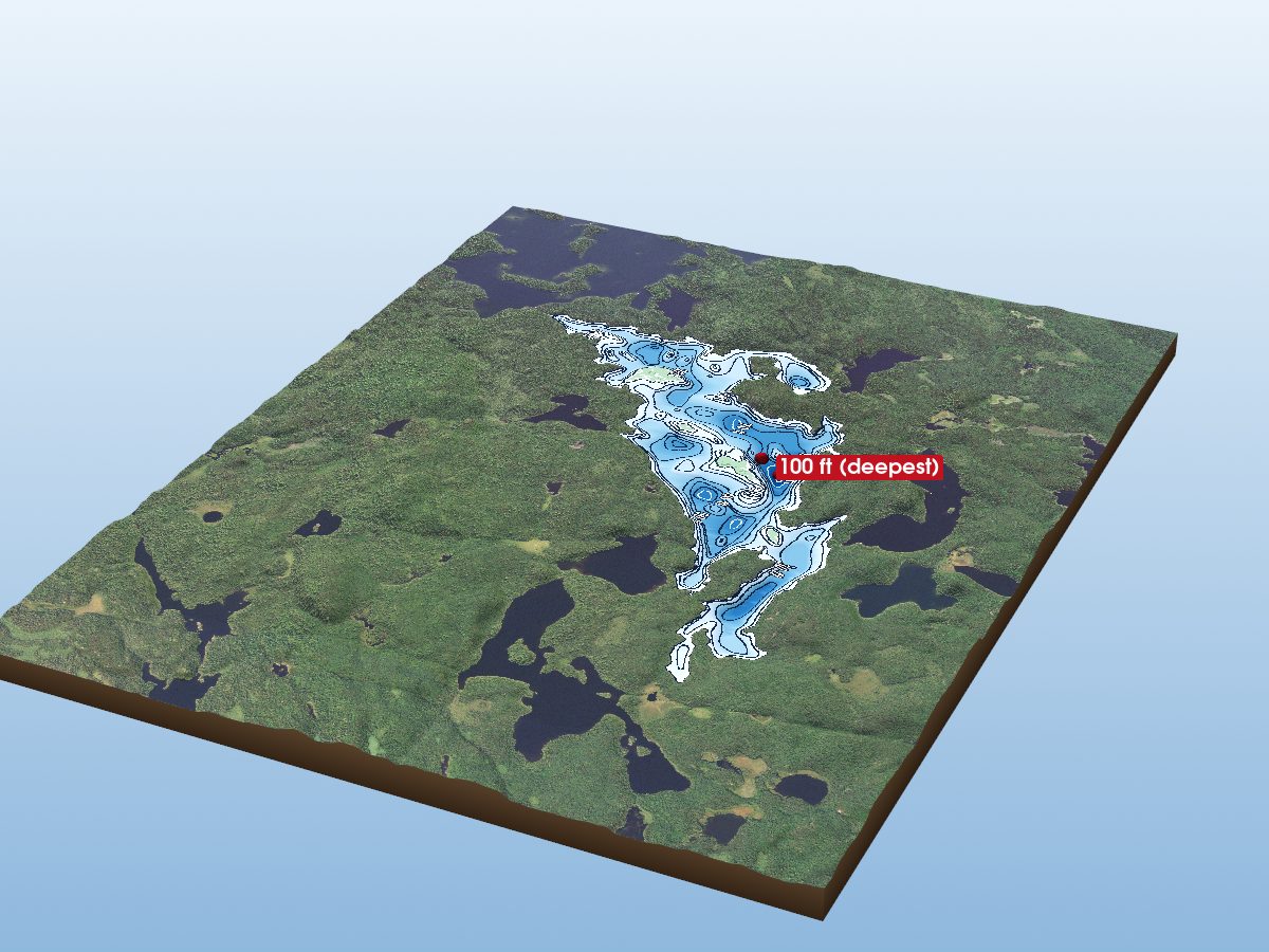 Depth map of Fraser Lake