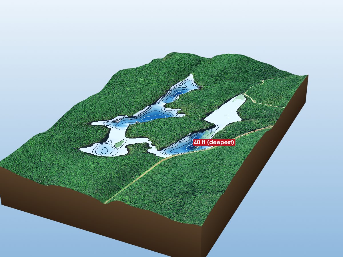 Depth map of Frater Lake