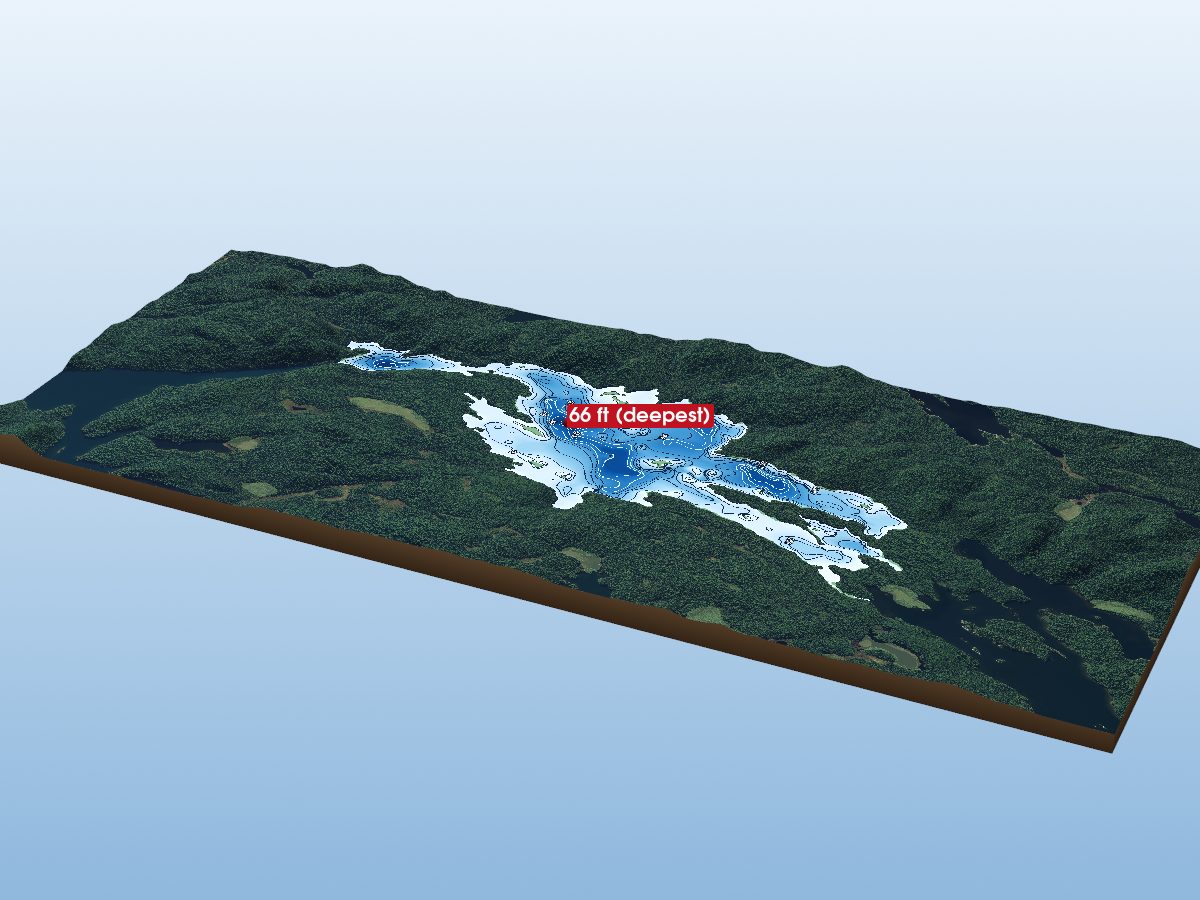 Depth map of Frederick Lake
