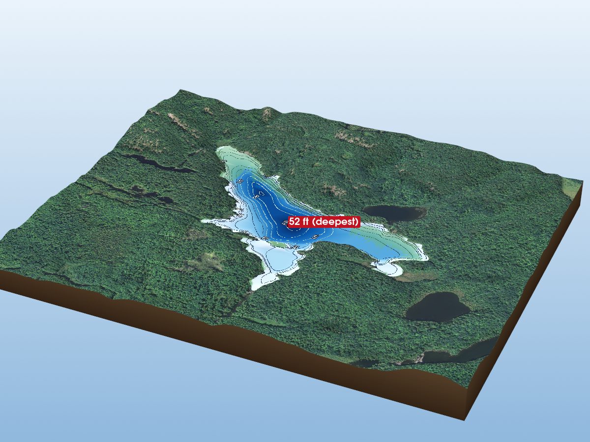 Depth map of Freen Lake