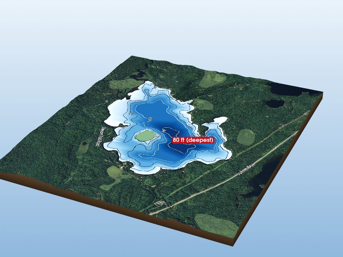 Depth map of French Lake